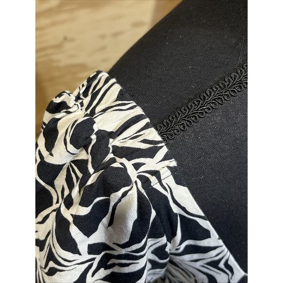 A New Day Y2K Babydoll Midi Dress Puff Sleeve Women's Size 8 Cottage Peasant - Picture 11 of 15